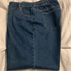 NWOT, Women Within Jeans, size 16. Zip front, elastic stretch to waist.